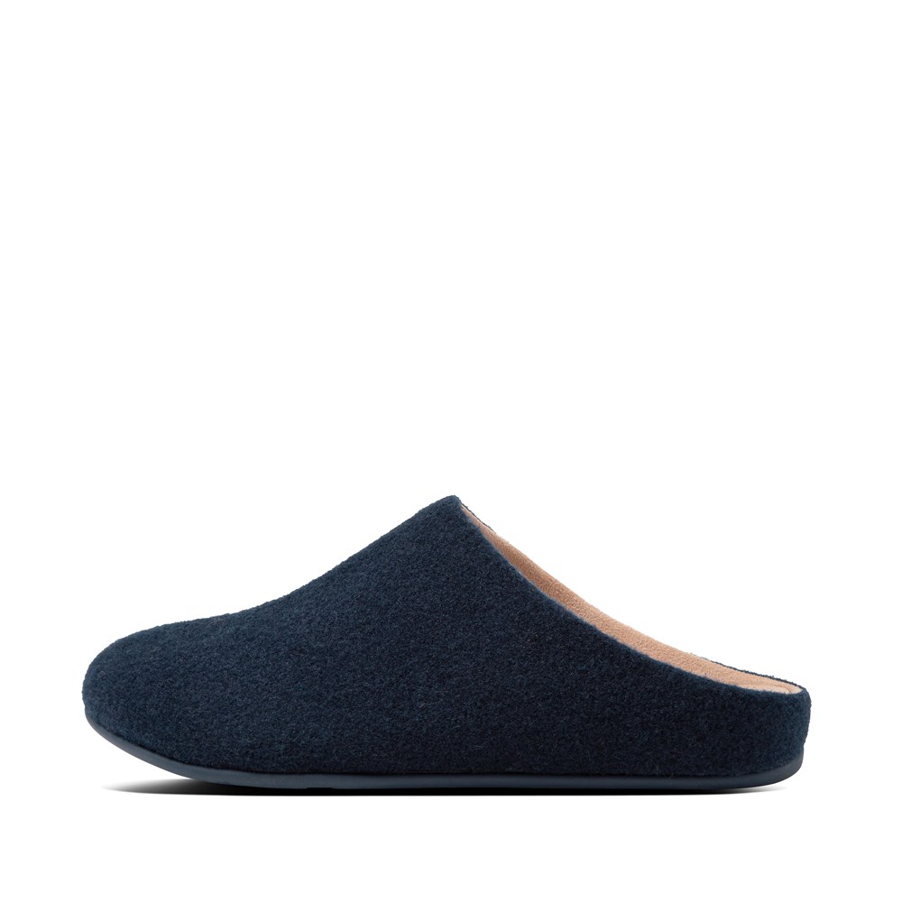 Fitflop Womens Slippers - Chrissie Felt - Navy - 180-YZNXKE